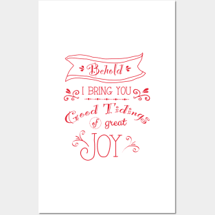 Tidings of Great Joy (red) by Jan Marvin Posters and Art